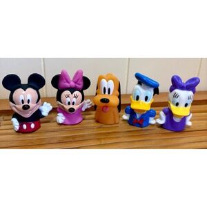 Disney Mickey Mouse Minnie Pluto Donald Daisy Finger Puppet Set Ginsey 5pc Toy